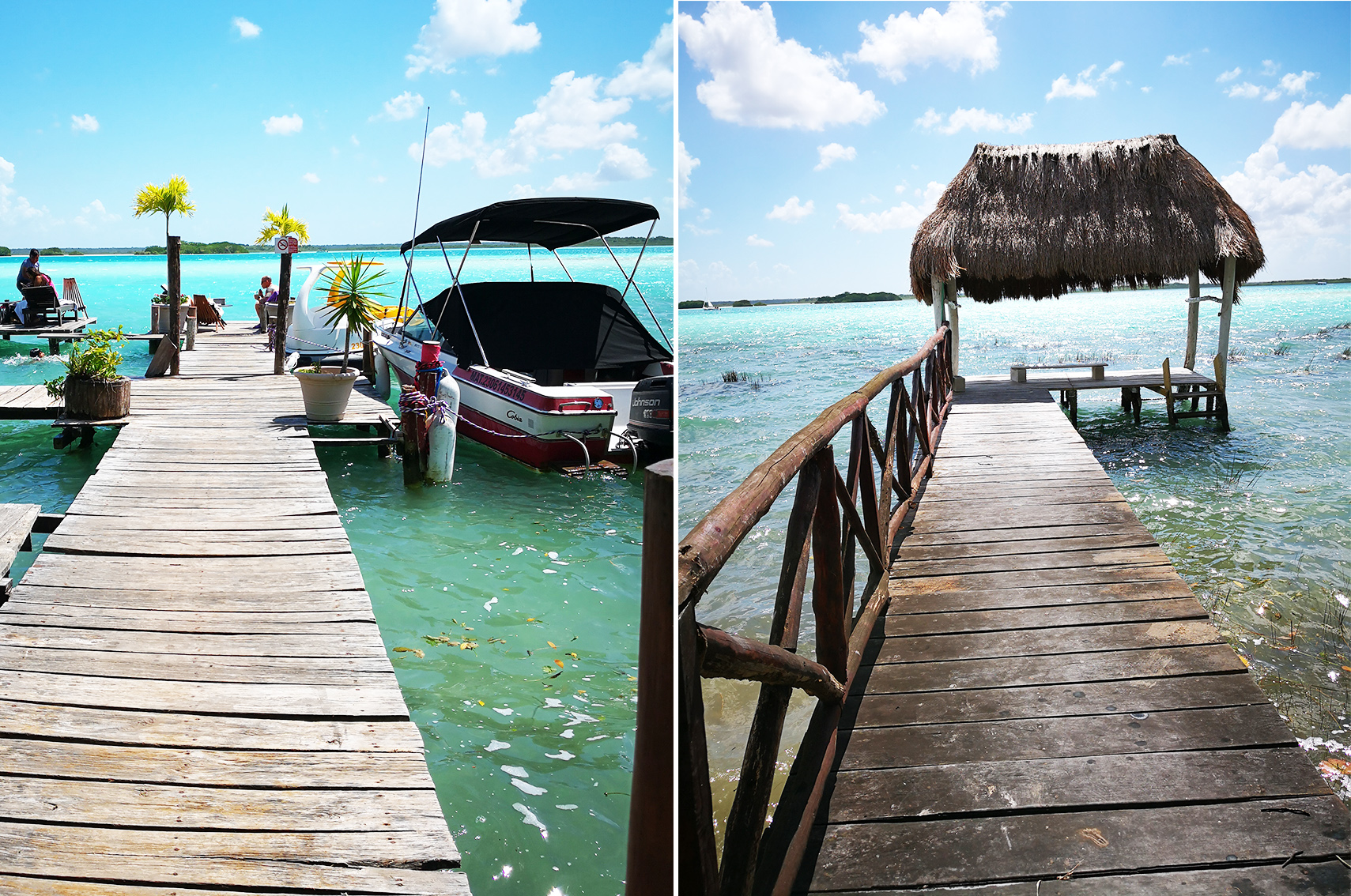 Ou aller au Mexique : laguna de Bacalar